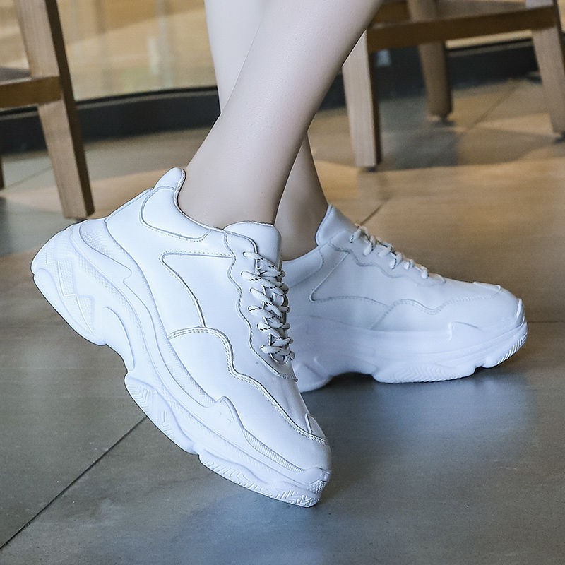 Giày nữ độn đế tăng chiều cao màu trắng hàng hiệu cao cấp đẹp TAMI-AD0018