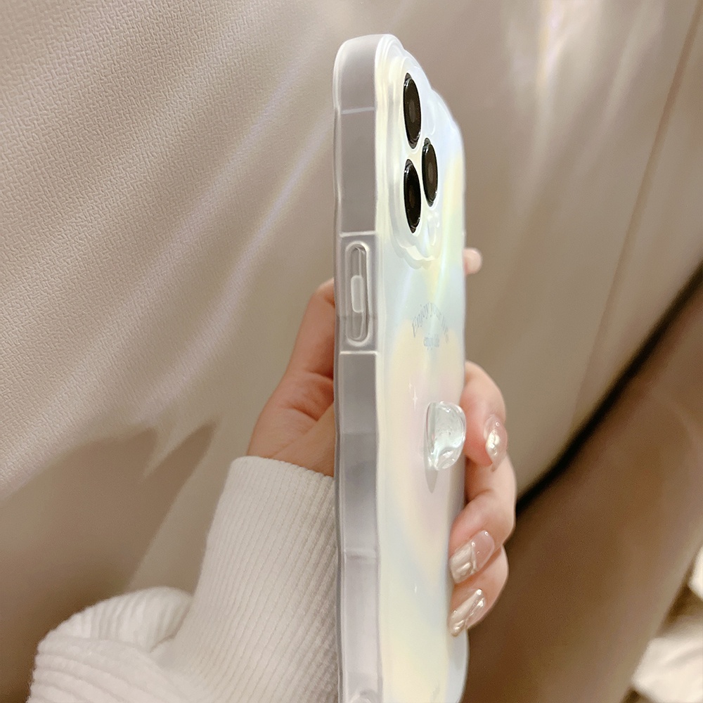 Ốp Điện Thoại TPU Mềm Trong Suốt Chống Sốc Họa Tiết Trái Tim 3D Cho iPhone 11 12 13 Pro max mini XS max xr 7 8 se2020 plus