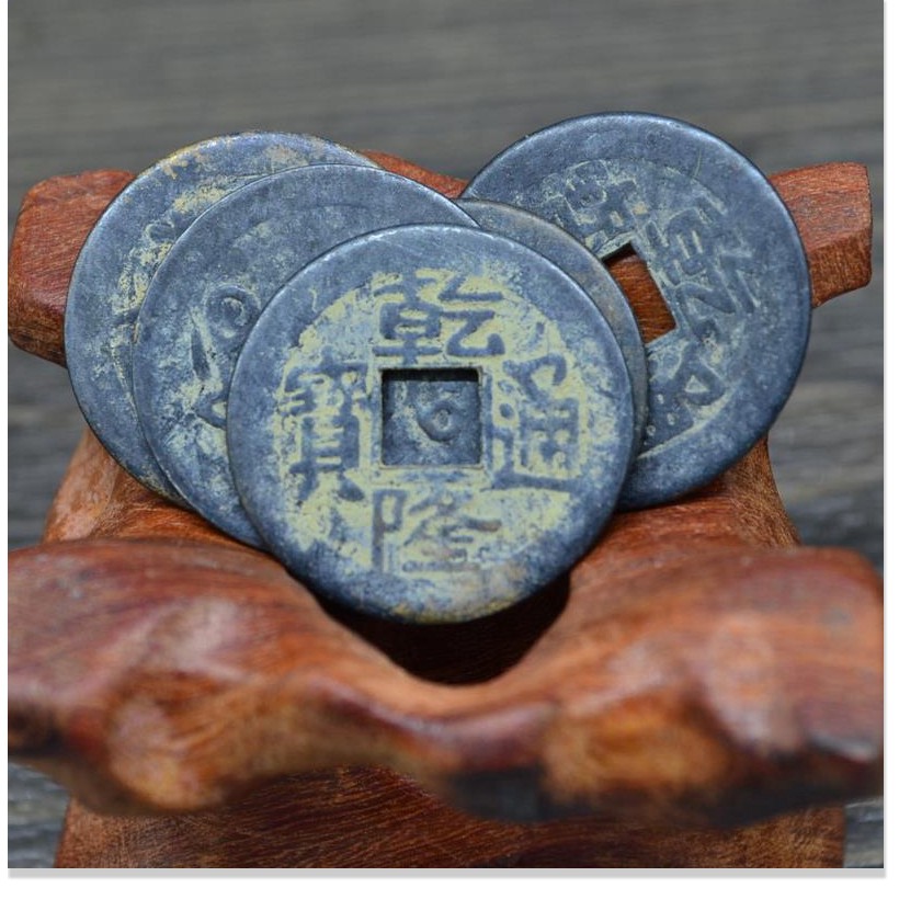 Tiền cổ tiền đồng tiền già màu đen Kỷ niệm chương phong thủy vật dụng làm tiền cổ Ngũ hoàng tiền Lục hoàng tiền số lượng