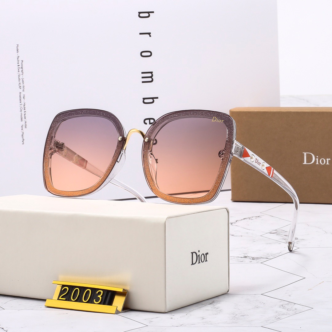 Xu hướng mới của châu Âu và Mỹ năm 2021 Kính mát có thương hiệu Christian Dior dành cho nữ Phân cực chính hãng (Có hộp và hộp đựng kính)