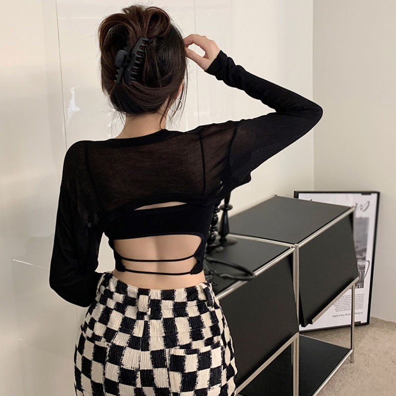 Áo Lót Croptop Hở Lưng Có Mút Đệm Ngực Màu Sắc Đơn Giản Thời Trang Mùa Hè Quyến Rũ Cho Nữ