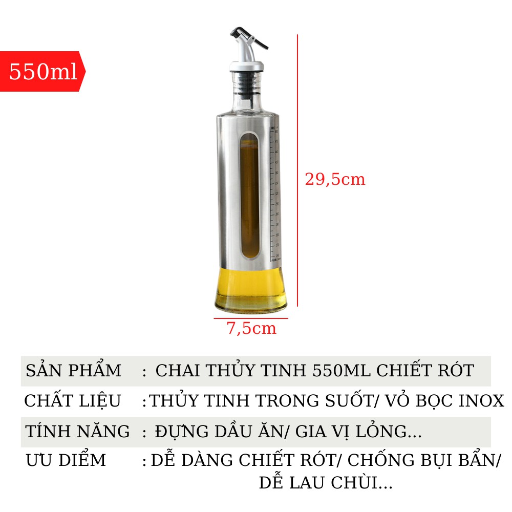 Chai đựng dầu ăn ,chai chiết rót dầu ăn nước mắm ,nước tương gia vị nhà bếp NHÀ CỬA VÀ TIỆN ÍCH