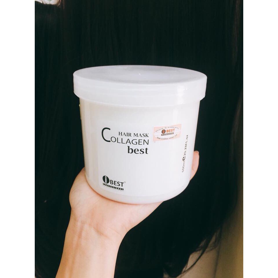 Kem ủ tóc Collagen IBEST chăm sóc tóc uốn, duỗi, hư tổn, giúp tóc vào nếp, suôn mượt, chắc khoẻ 600ml