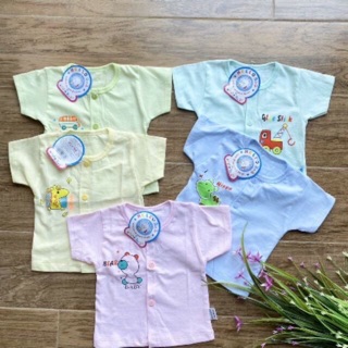 🧤áo sơ sinh cộc tay cúc giữa