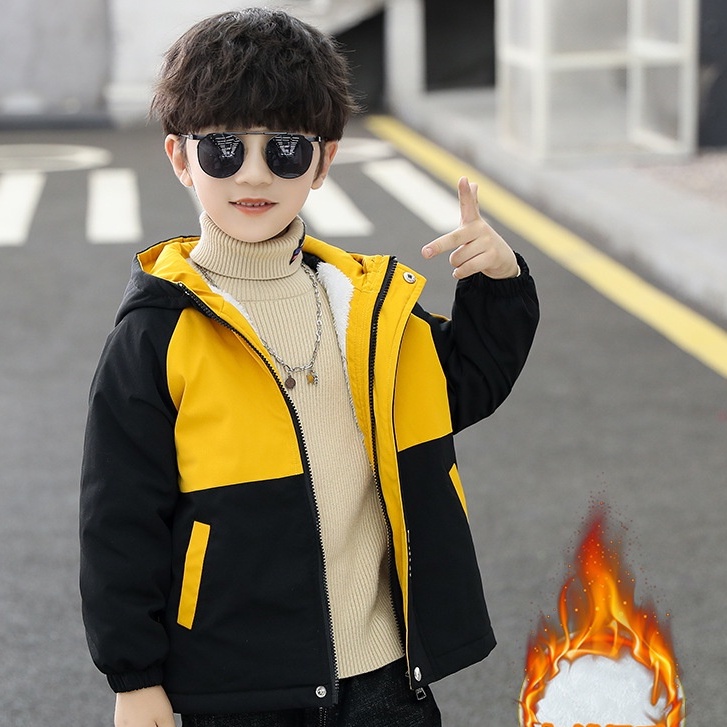 Áo khoác Jacket bé trai 2 lớp Phong Cách Hàn Quốc