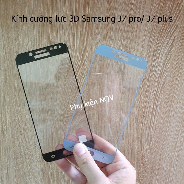 Samsung J7 pro/ J7 plus|| Kính cường lực 3D Full màn Samsung J7 pro/ j7 plus- Phukiennqv