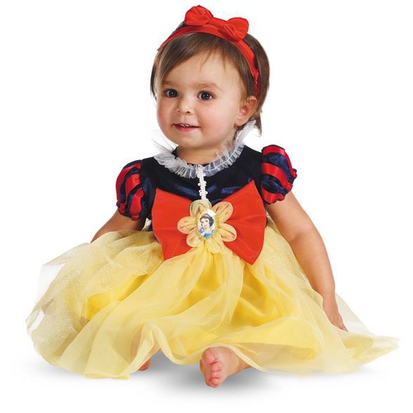 HM0379 - Đầm Hóa Trang Nàng Bạch Tuyết Snow White Kèm Cài Tóc Cho Bé Gái từ 12 tháng đến 2 tuổi