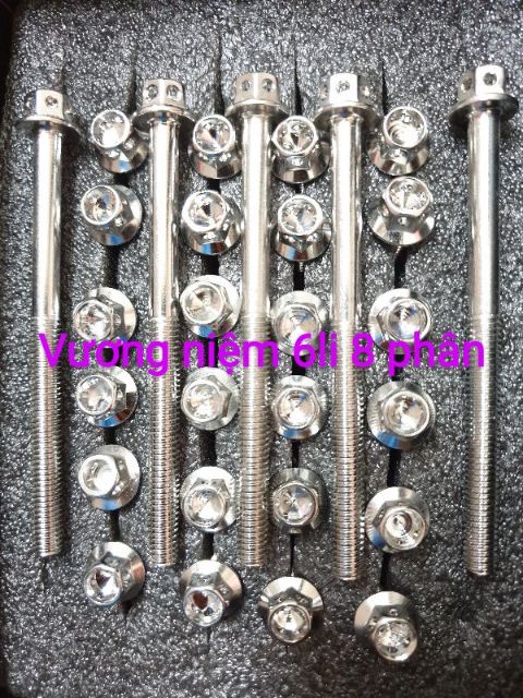 Ốc inox 304 đầu vương niệm 6li đủ size