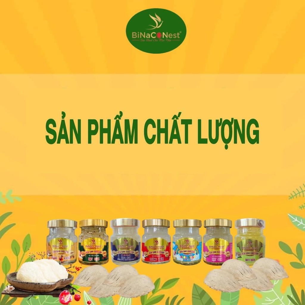 Yến sào Khánh Hòa BiNaCoNest, tổ yến chưng hạt sen gồm 30% yến nguyên chất, không chất bảo quản