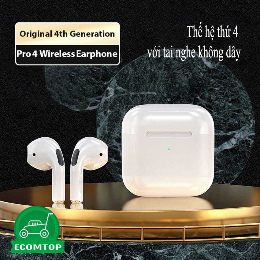 [Tai nghe Pro4-Full linh kiện] Tai Nghe Bluetooth nhét tai không dây mini 5.0 giá rẻ - Phiên Bản Nâng Cấp 2021