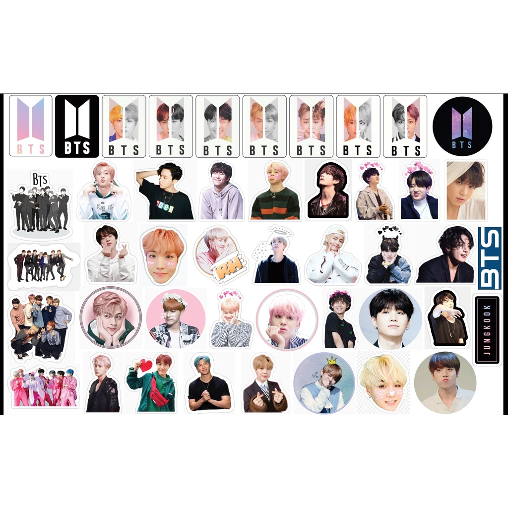 Hình dán, sticker BTS 45 hình chống nước dán đủ thứ