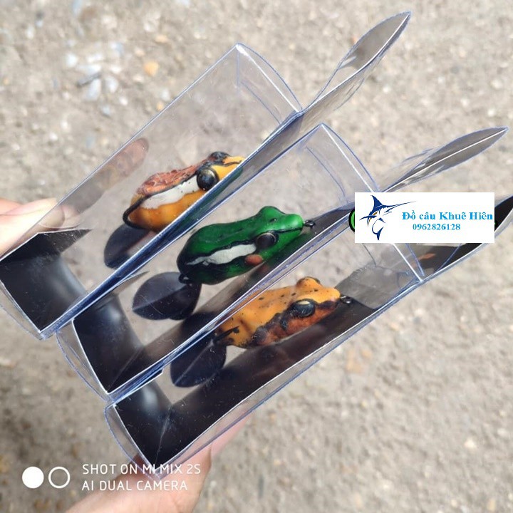 [Cực nhạy]nhái hơi nhái hơi 2 thìa câu Lure bảo hành 3 tháng