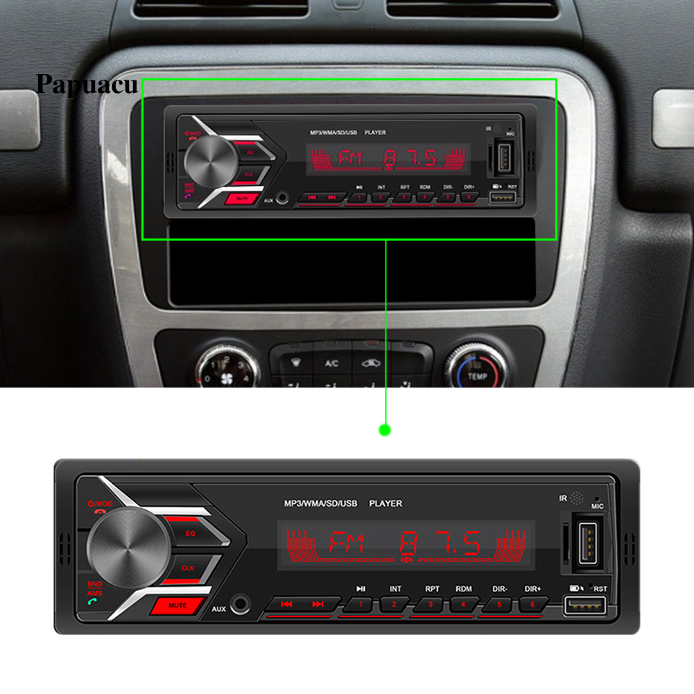 Máy Nghe Nhạc Mp3 Kết Nối Bluetooth 4.0 Fm Radio Tf Có Đèn Nhiều Màu Hỗ Trợ Thẻ Tf Cho Xe Hơi