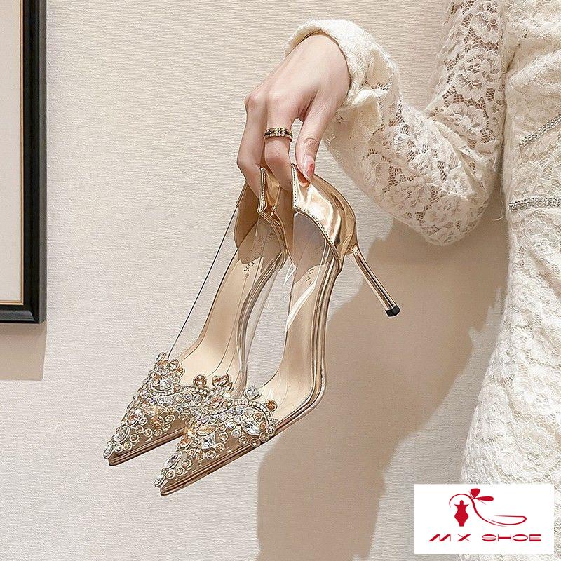 Giày Cao Gót Trong Suốt Thời Trang Dành Cho Nữ 2022