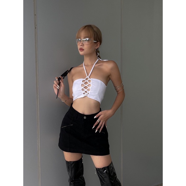 Chân váy túi khoá kéo