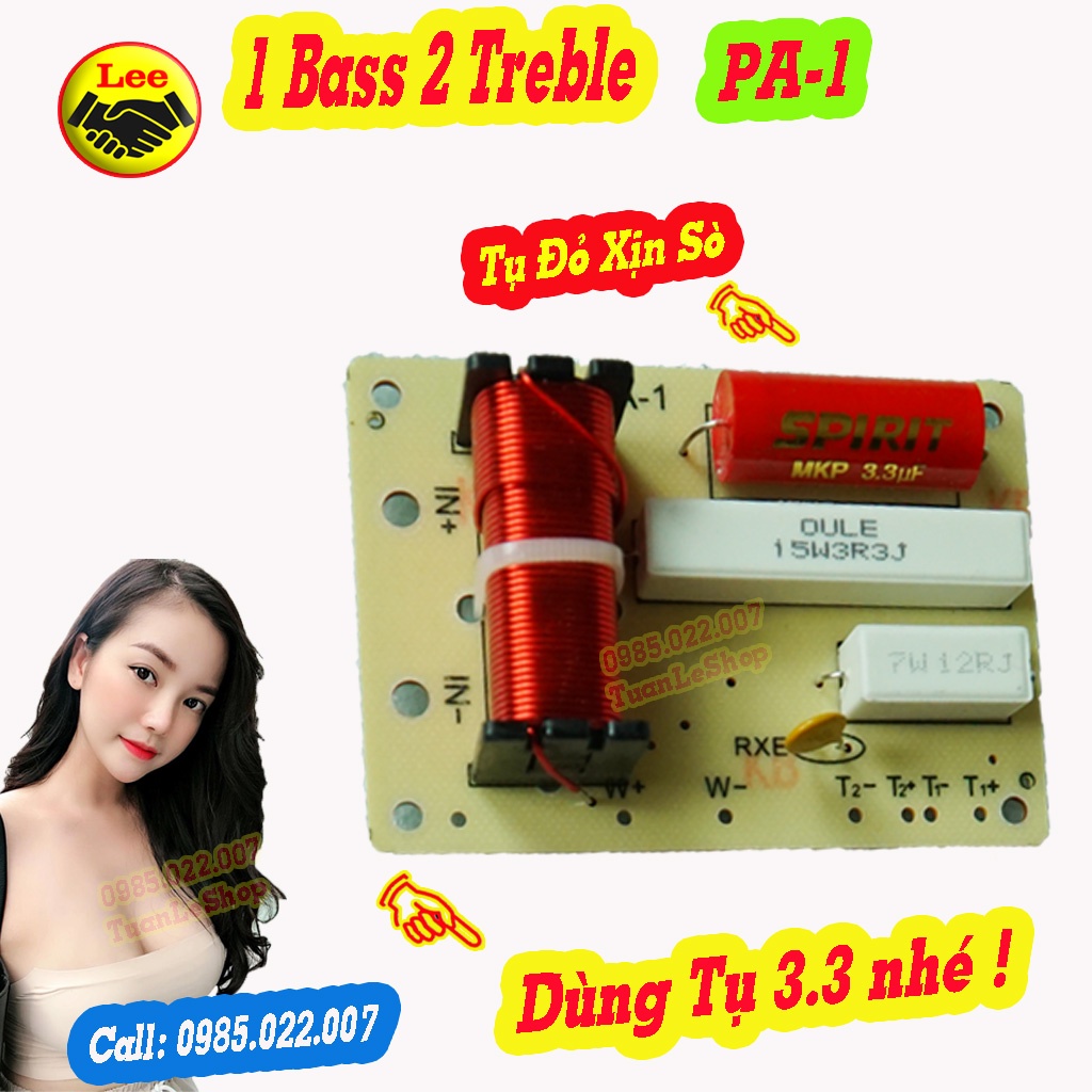 MẠCH PHÂN TẦN 1 BASS 2 TREBLE PA-1, GIÁ 1 MẠCH LOA