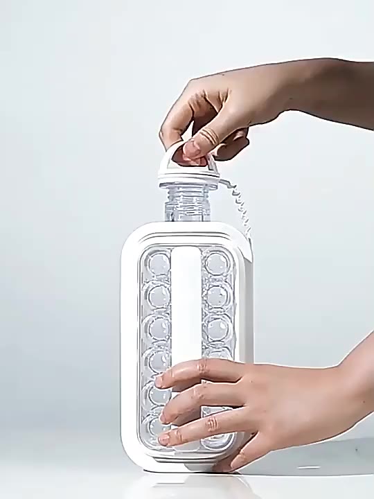 [Hàng Sẵn] Ấm đun nước làm đá viên 2 trong 1 Khuôn di động Chai có nắp đậy 【Wisconsin059】 | BigBuy360 - bigbuy360.vn