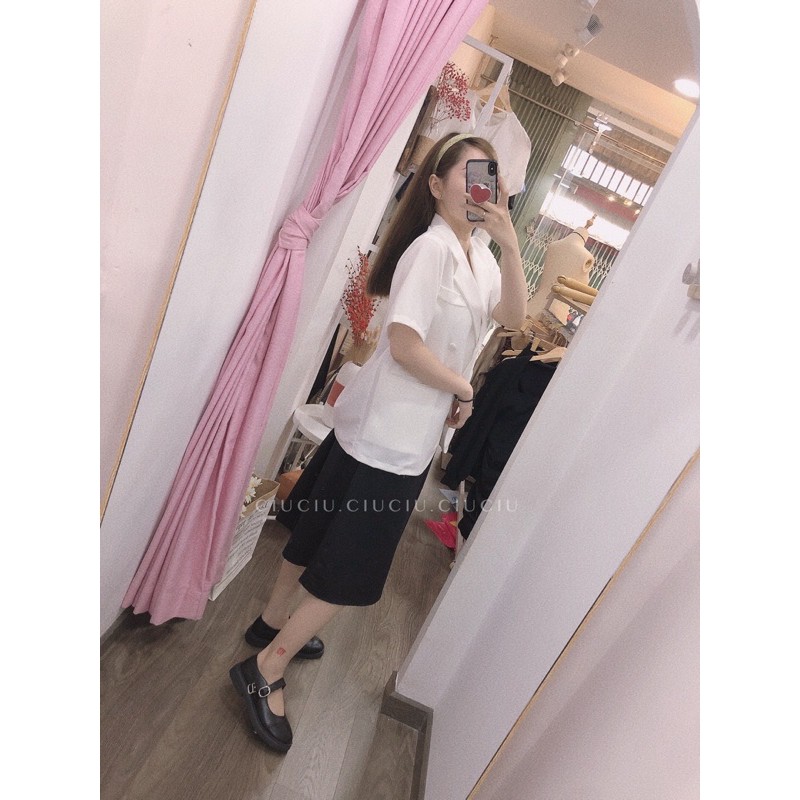 Áo Blazer Ngắn Tay 4 Nút Cổ Vest ( Hàng Sẵn) | BigBuy360 - bigbuy360.vn