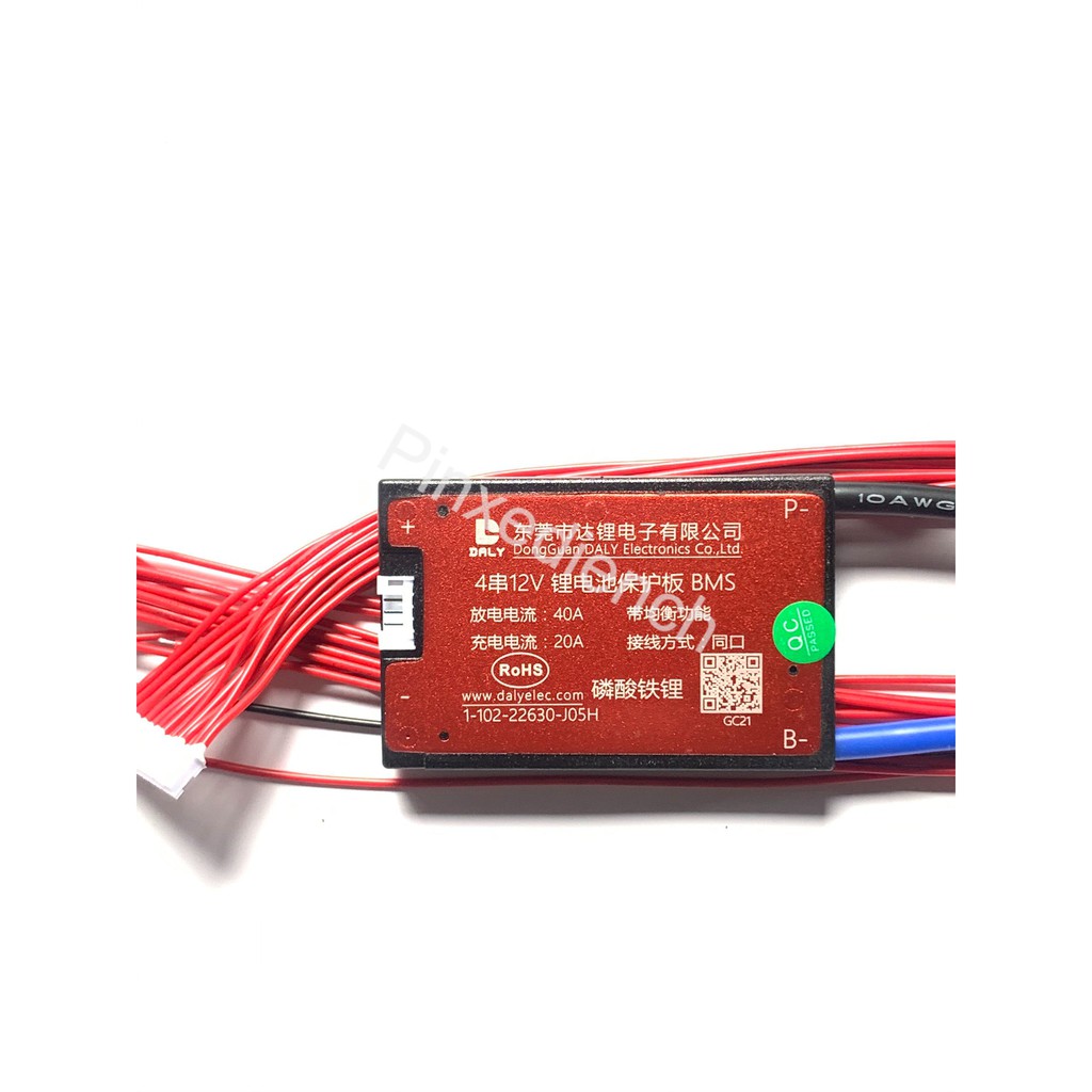 Bảng mạch bảo vệ pin 18650 Lithium Ion 3.2V BMS DALY 4S 12V-14,6V 40A chính hãng