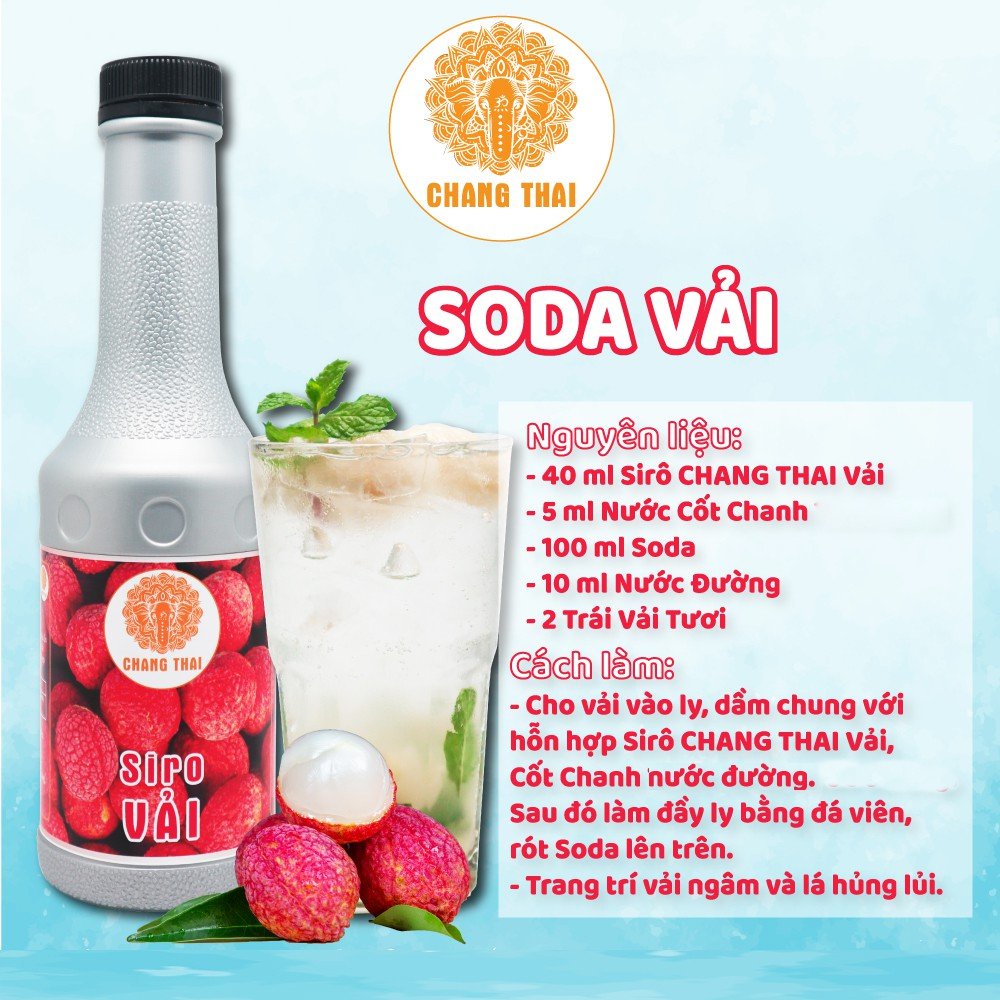 Siro Chang Thai Chai 1 Lít - Syrup Làm Trà Trái Cây Đủ Các Mùi Vị