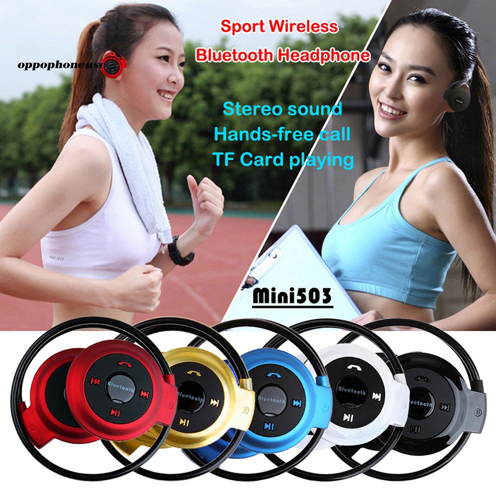 Tai Nghe Bluetooth Không Dây Âm Thanh Stereo Có Mic Cho Oppo Mp3