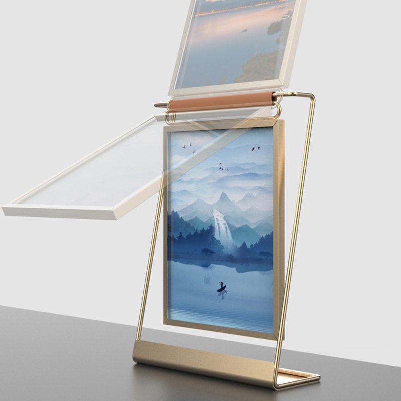 Giá Đỡ Khung Ảnh 8 Mặt Bằng Kim Loại Dùng Trưng Bày Số Bàn Tiệc Cưới