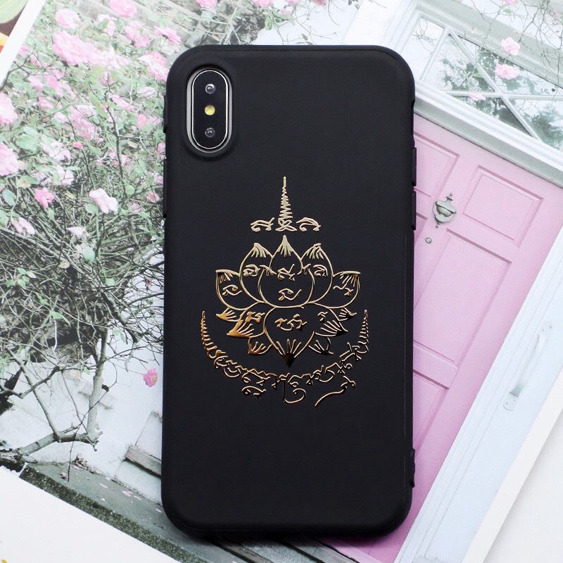 Linh phù thái lan HOA SEN VÀNG tài lộc may mắn dán điện thoại