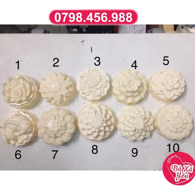 Bộ 10 khuôn rau câu , trung thu 3D - BX2204