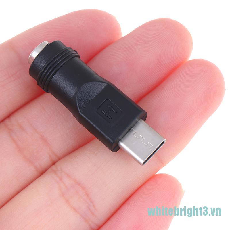 1 Đầu Chuyển Đổi 5.5x2.1mm Female Sang Type-C 3.1 Male Plug 90 / 180 Độ Dc