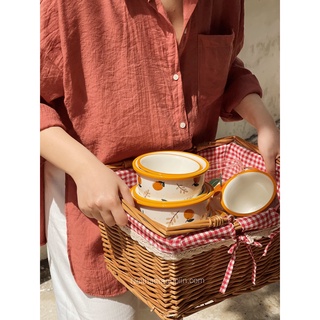 Bộ chén dĩa cam