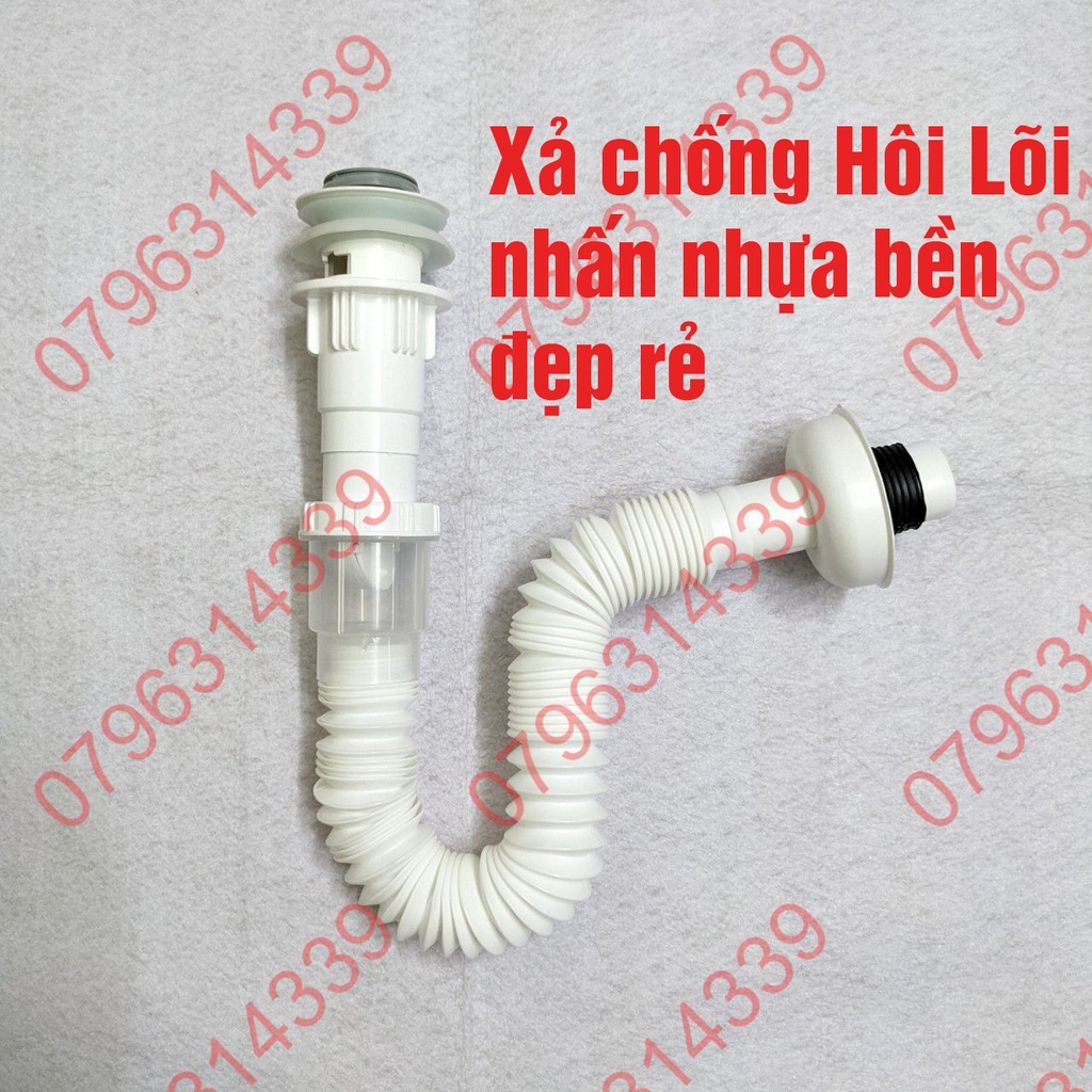 {CHỐNG HÔI TUYỆT ĐỐI} Ống Xả XiPhong Bồn Rửa Mặt Lavabo X05 XẢ RUỘT GÀ CAO CẤP XẢ RUỘT GÀ TRẮNG xả nhấn trắng tốt