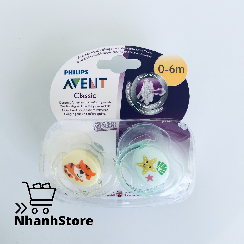 Ty Ngậm Philips Avent 0-6-18 tháng