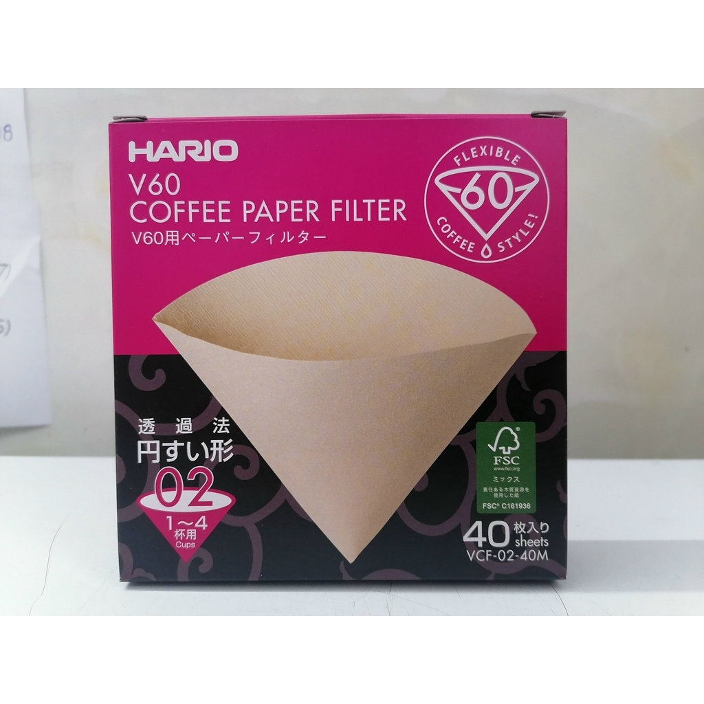 [HỘP 40 cái – NÂU] GIẤY LỌC CÀ PHÊ [Japan] HARIO V60 (Unbleached) Coffee Paper Filter
