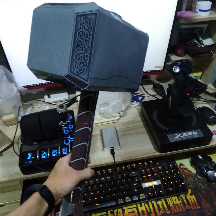 Mô Hình Nhân Vật Thor 's Hammer Sci-Fi Weapon 123 Diy 3d Bằng Giấy Độc Đáo