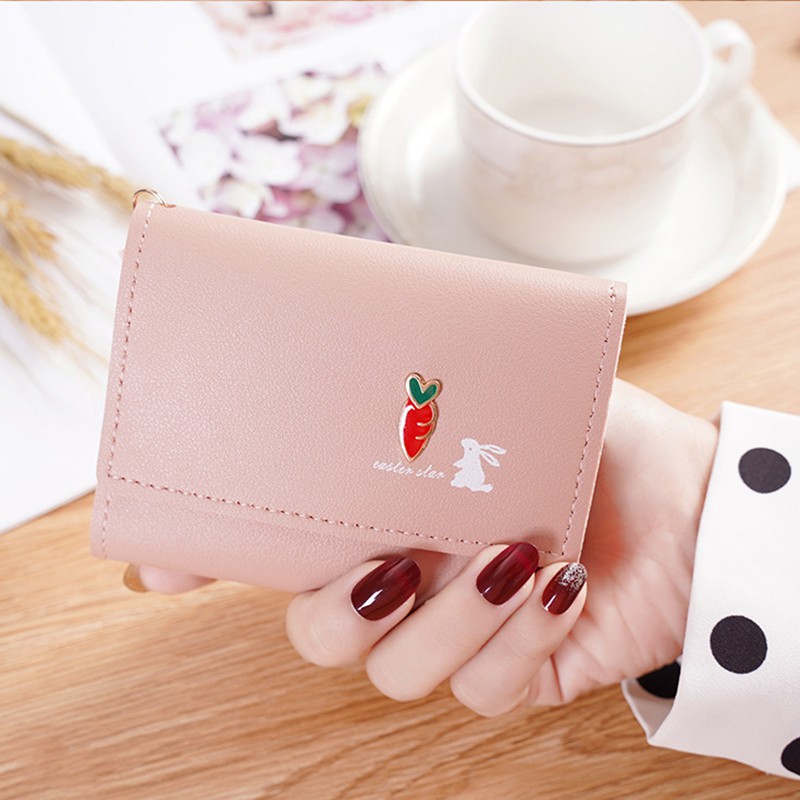 Ví cầm tay đẹp Nữ giá rẻ mini ngắn nhỏ Da Thời Trang bóp đựng tiền | BigBuy360 - bigbuy360.vn