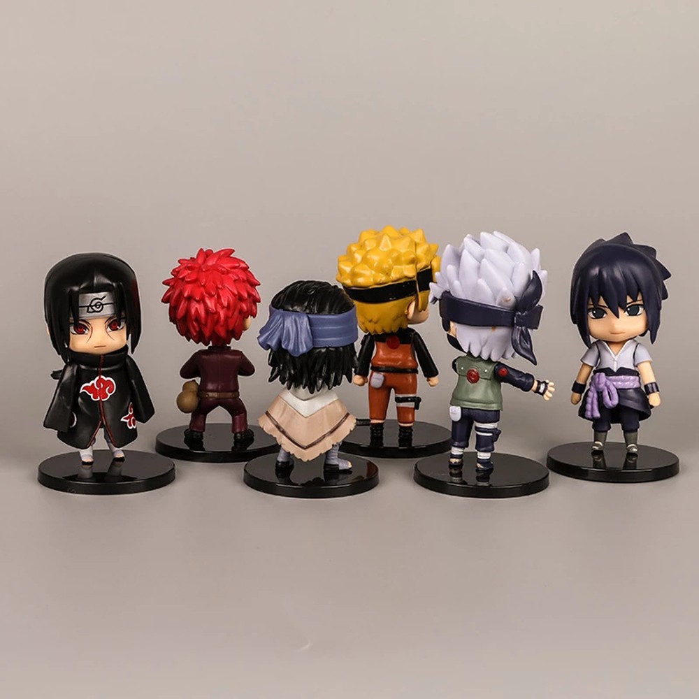 Set 6 Mô Hình Nhân Vật Naruto 10cm Trang Trí