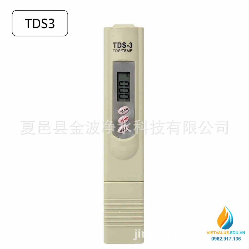 Bút TDS3 kiểm tra độ cứng của nước, hiển thị LCD, 3 phím điều chỉnh