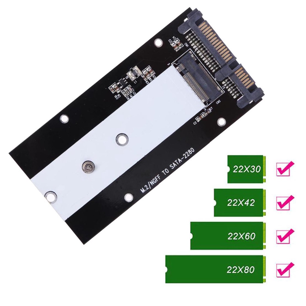 Thẻ Chuyển Đổi M.2 Ngff Sang Sata Iii Ssd 2230 / 2242 / 2260 / 2280 | BigBuy360 - bigbuy360.vn