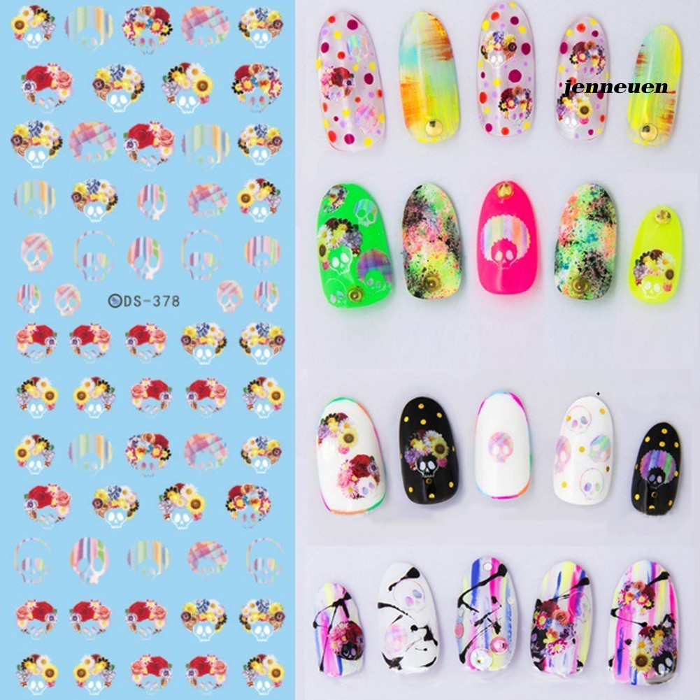 [Hàng mới về] Nhãn dán trang trí móng tay nghệ thuật nhiều họa tiết xinh xắn