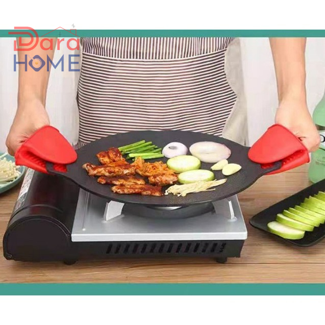 Chảo Đá Nướng Hàn Quốc Chất Liệu Hợp Kim Nhôm Đa Năng Chống Dính Cực Kì Bền Đẹp