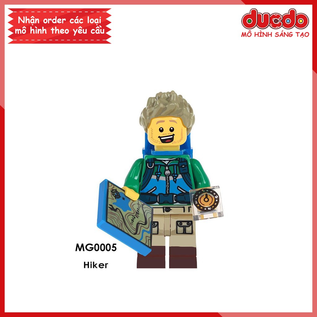 Minifigures nhân vật phượt thủ Hiker tuyệt đẹp - Đồ chơi Lắp ghép Xếp hình Mini Mô hình MG0005