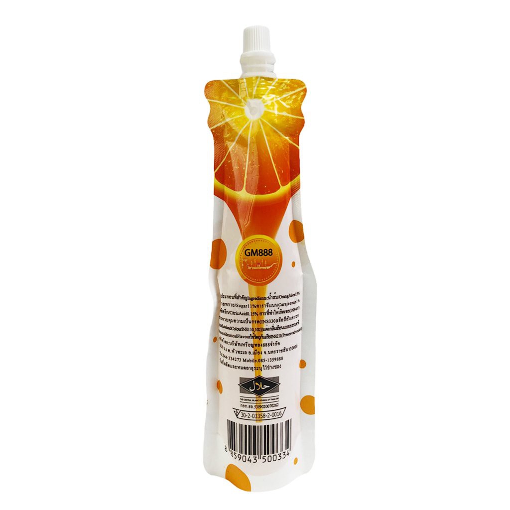 Túi thạch trái cây vị cam Dolie GM888 Thái Lan 150ml rau câu uống Thái Lan GM888 Thailand orange jelly