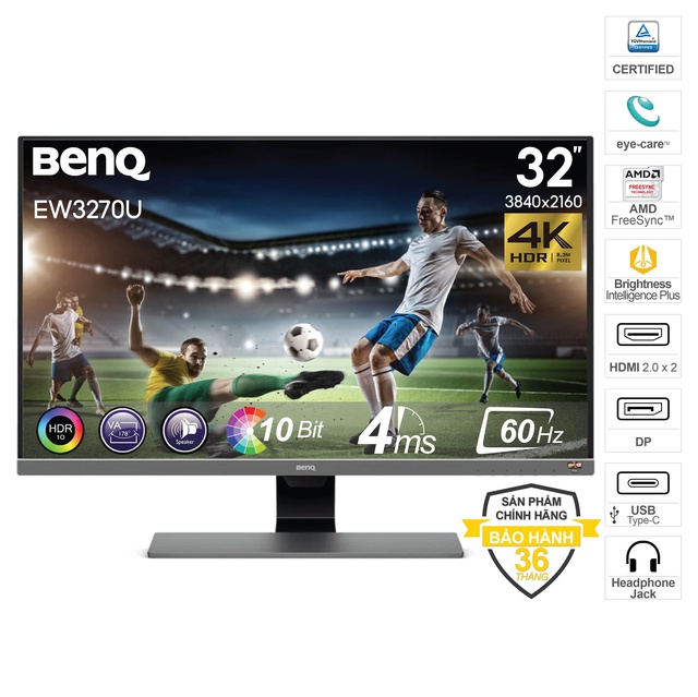 Màn hình BenQ EW3270U 32 inch 4K QHD 3840 x 2160 4ms 60Hz VA Freesync Speaker 2W x 2 | BigBuy360 - bigbuy360.vn