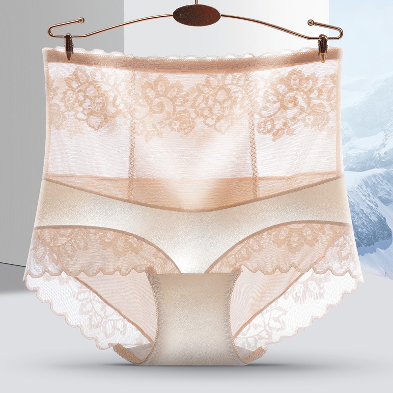High-waist underwear women's antibacterial hip-lifting pure cotton lace-up abdomen waist shaping pants ladies briefs thin | BigBuy360 - bigbuy360.vn