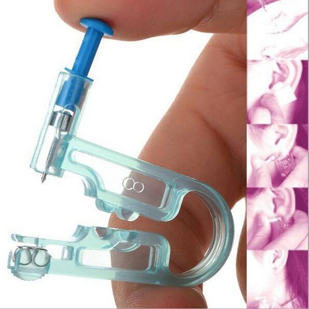 Dụng Cụ Bấm Lỗ Tai / Mũi An Toàn Trong Suốt Sử Dụng Một Lần Cho Nữ