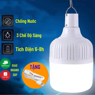 Bóng Đèn Tích Điện Có Móc Treo Siêu Sáng 3 Chế Độ Sáng Chống Nước ĐÈN DAIKI