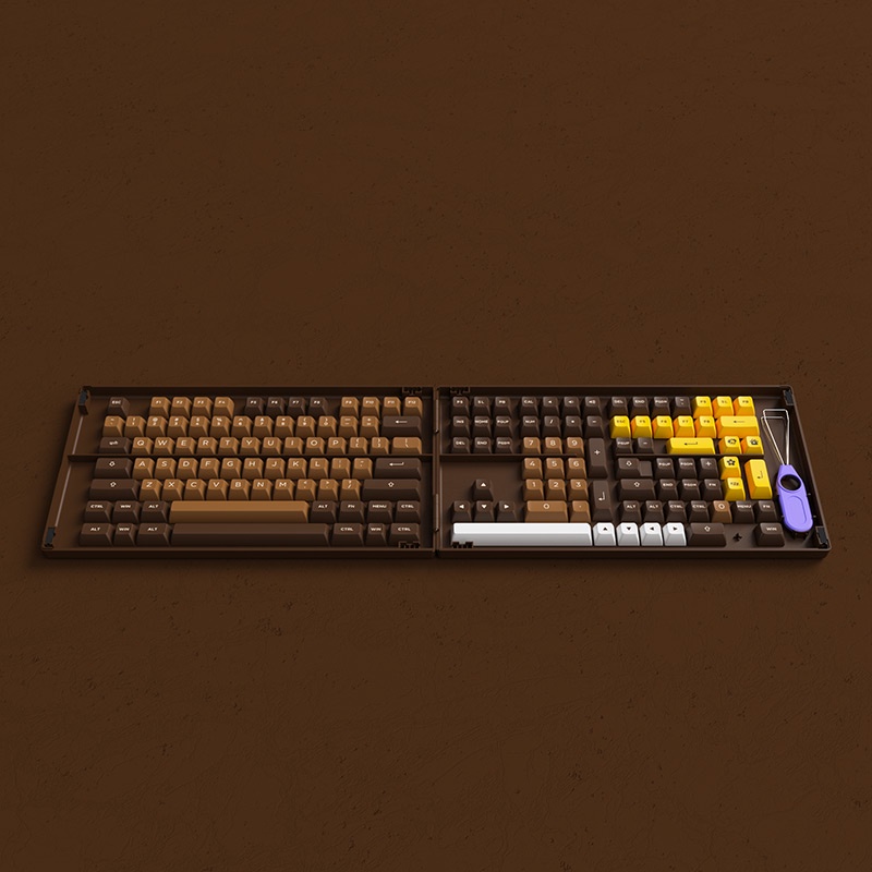 Set keycap AKKO Chocolate (PBT Double-Shot/ASA profile/178 nút)