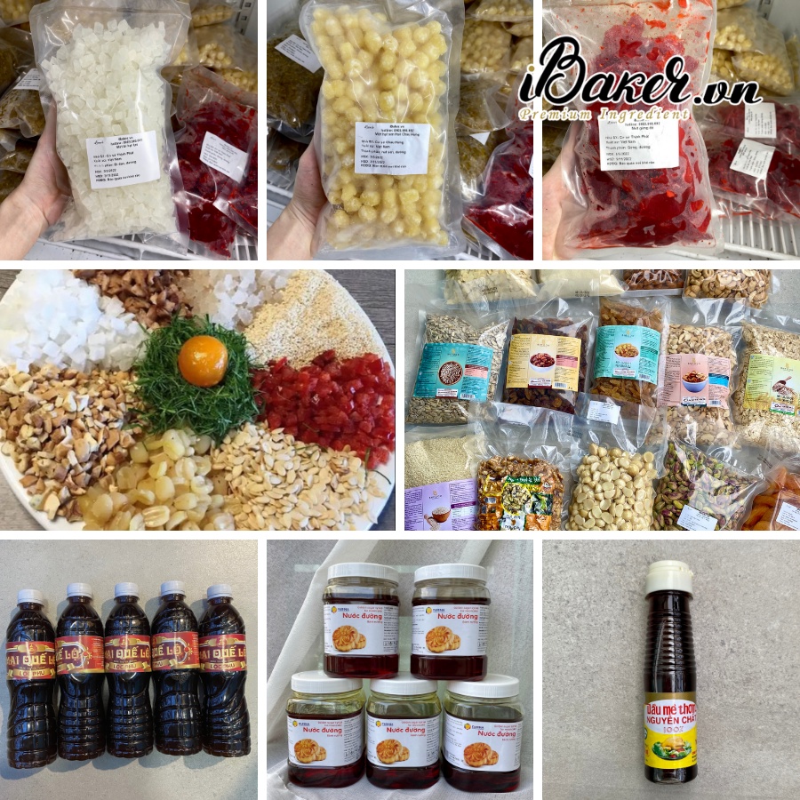 Set nguyên liệu làm nhân bánh trung thu thập cẩm (tùy chọn)