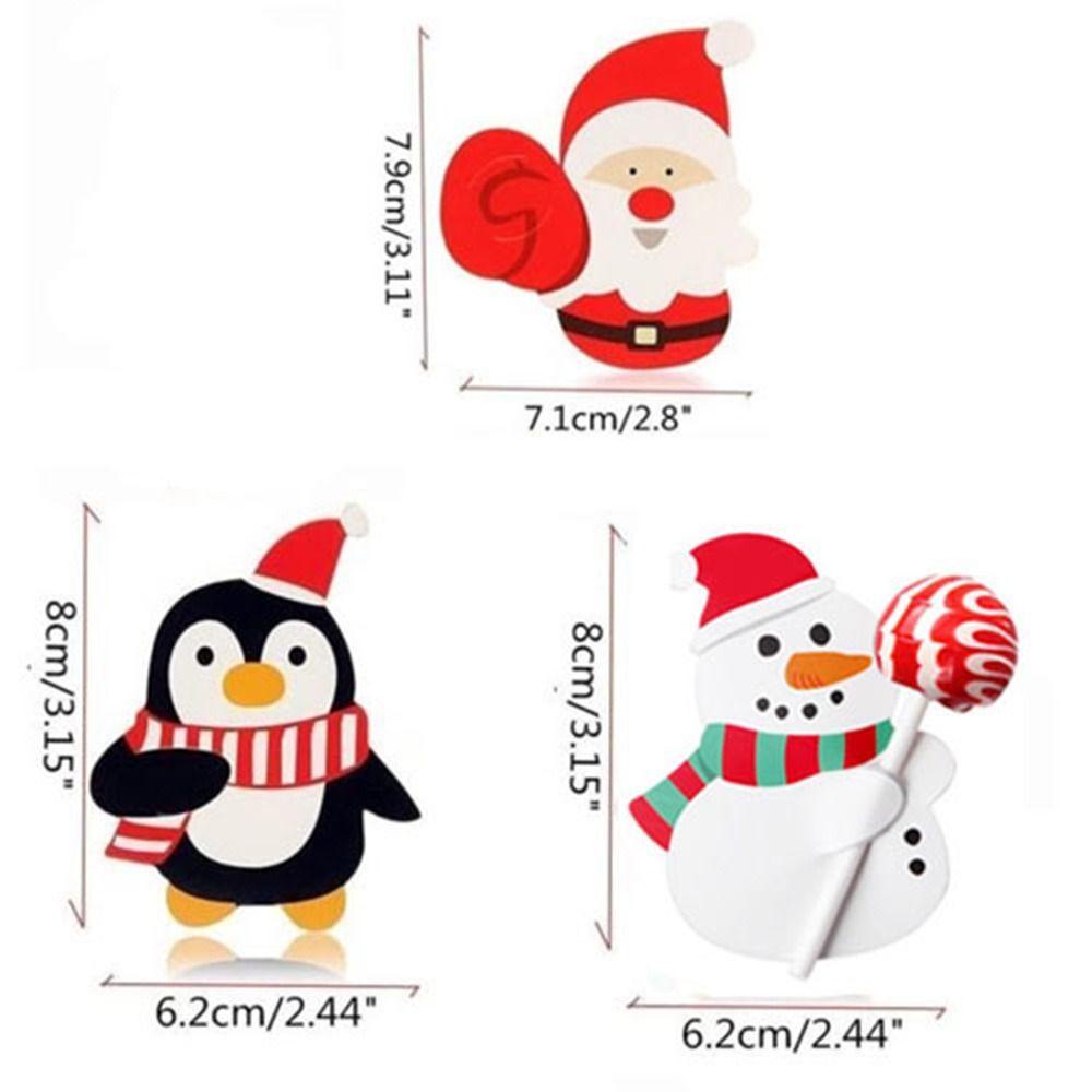 Thiệp Giấy Hình Ông Già Noel Hoạt Hình Dùng Trang Trí Giáng Sinh DIY