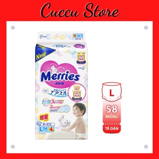 Bỉm/tã dán Merries size L 58s